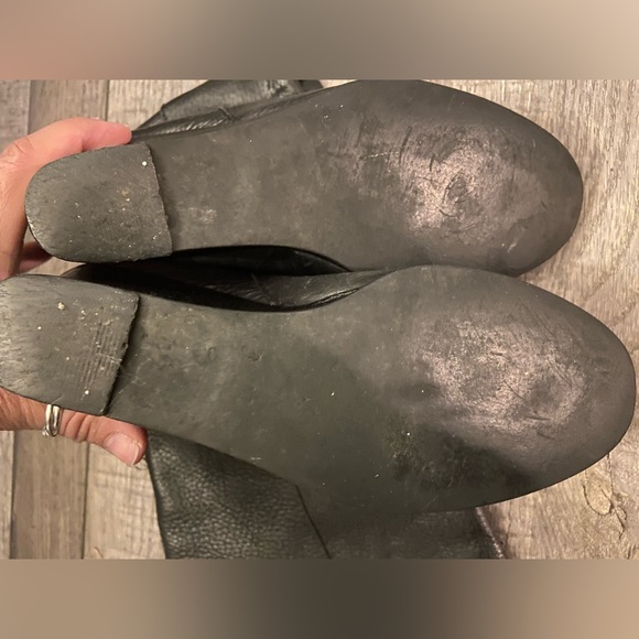 Steve Madden Leather Wedge Boots - Picture 6 of 7